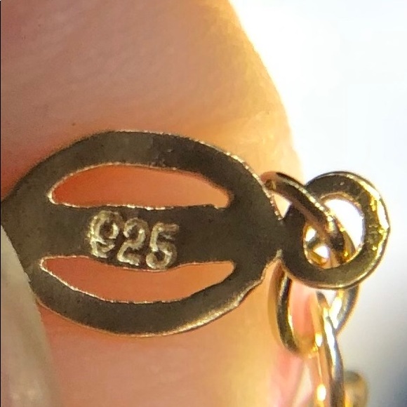 Gold tone 925 Silver Bracelet - Picture 4 of 4